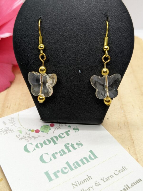 Crystal Butterfly Earrings - Image 3