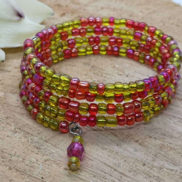 Wrap Bracelet Red & Yellow