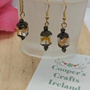 Lantern Pendant & Earrings Set