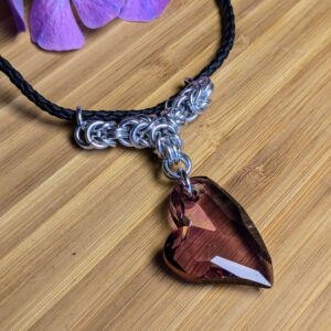 Lilac Shadow Heart Pendant
